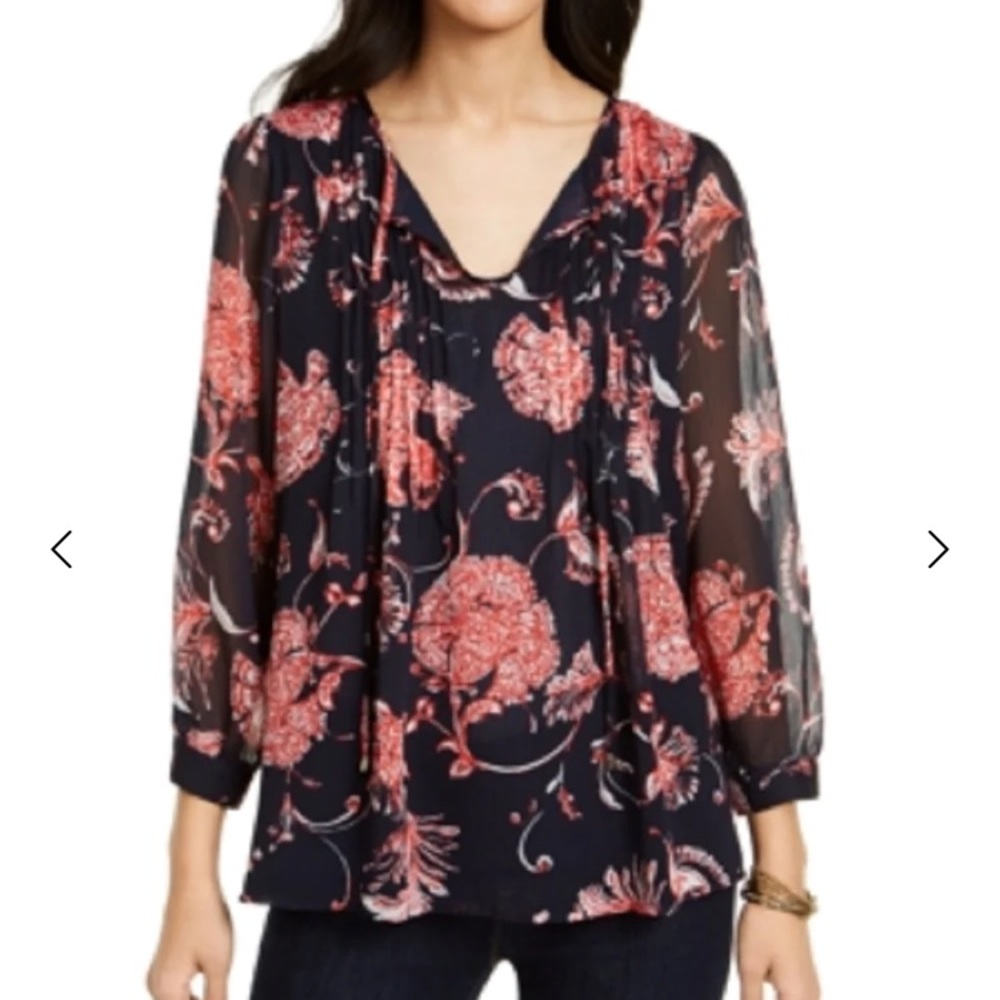 New Tommy Hilfiger Women's Pintuck Blouse